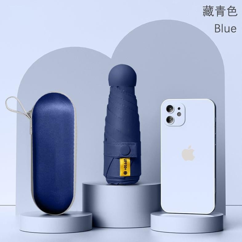 9.9 Payung Lipat Mini Premium Dengan Lapisan Anti Uv Free Dompet Kapsul Qw-7