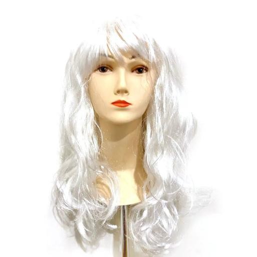 Wig Putih Panjang Orang Tua WIG SANTA White WIG ZEUS