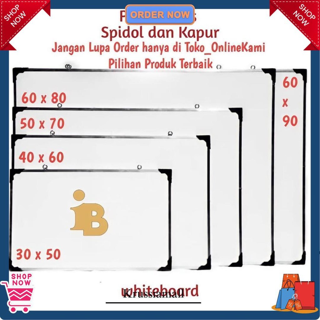 

Papan Tulis 60X90Cm Spidol Dan Kapur Whiteboard / Blackboard Ukuran 60X90 Bisa Cod