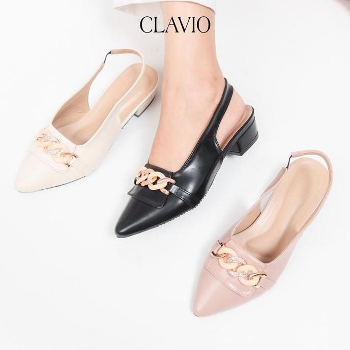 DV101 >> Emily Sepatu Heels Wanita Variasi Rantai