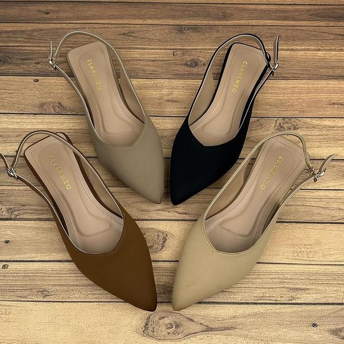 DF157>> - Sepatu Zara Mules Adjustable Back Straps/buckle Wanita Heels / Hak 3cm Shoes - YK01
