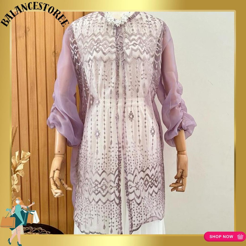 Ethnic Outer by Calisha Outer Wanita Outer Organza Outer Cardigan Kondangan Outfit Cardigan Premium 
