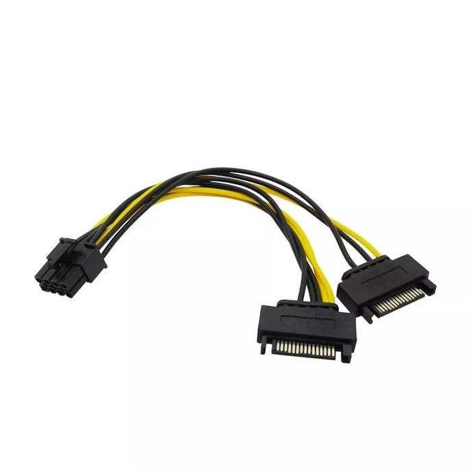 DV7 }} Sata to Dual 8 pin GPU PCIE Adapter cable Converter 8pin kabel adaptor