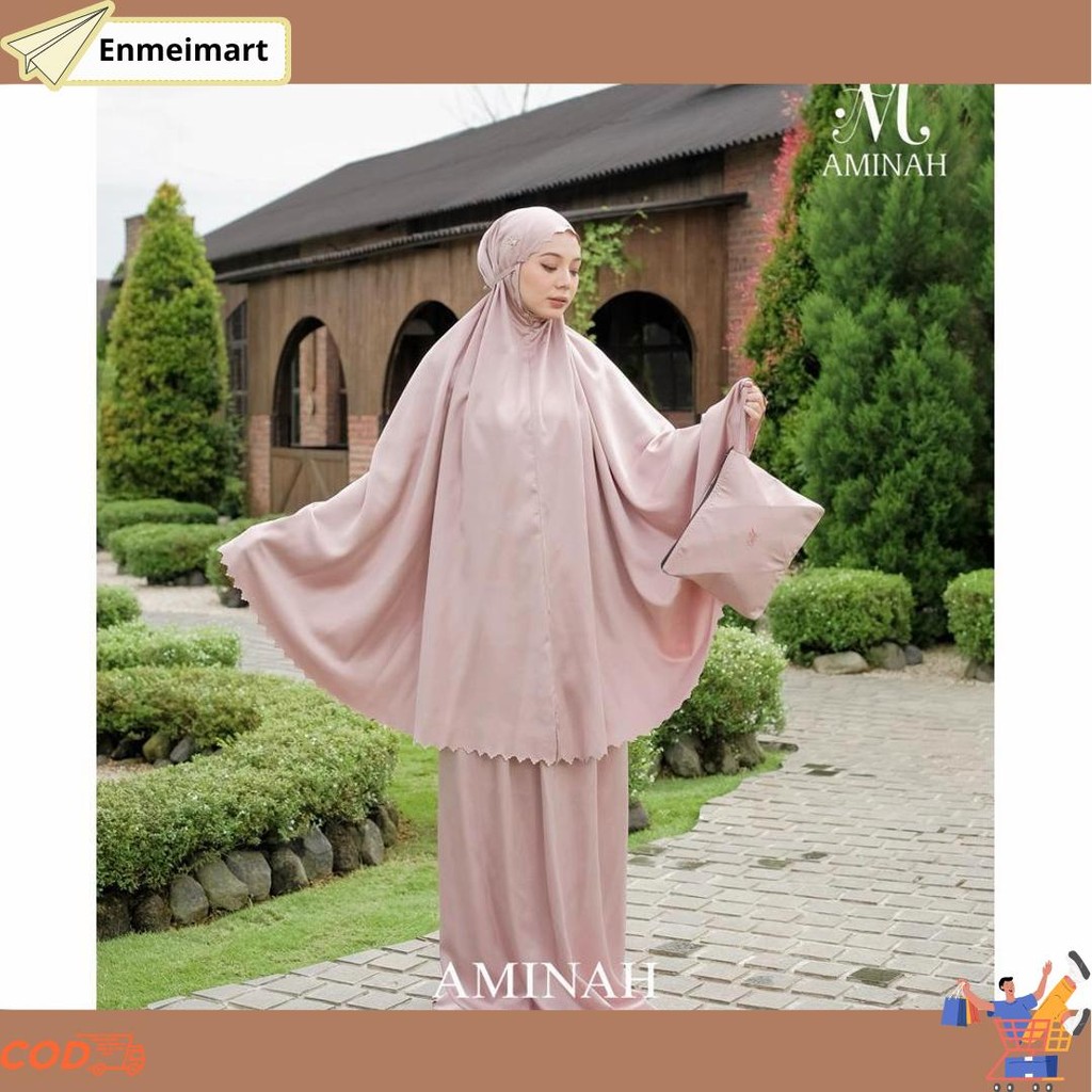 AMINAH - Mukena Dewasa Silky Traveling Daily Aminah Lasercut Termurah