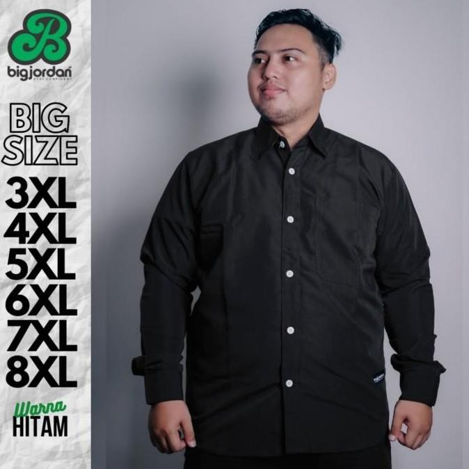 kemeja lengan panjang pria big size 6XL 5XL 4XL jumbo