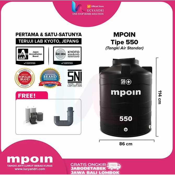 Tangki Air MPOIN 550 Wave Toren Tandon tanki 560 Liter Mpoin Plus