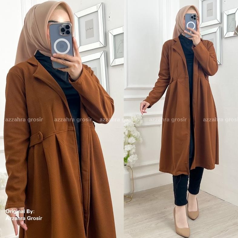 Termurah Am - Bianca Cardigan [Tanpa Dalaman] Blazer Wanita Korea Style / Long Cardigan Wanita Panja