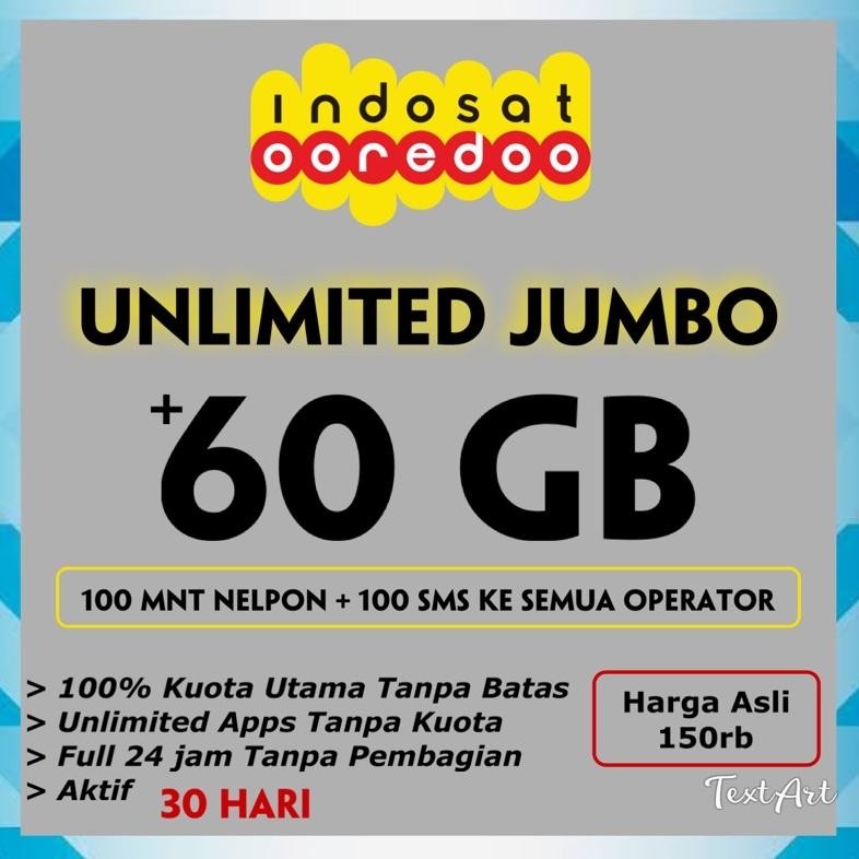 Paket Data Indosat Murah M3 Im3 Freedom 50Gb 24Jam Full || Unlimited Jumbo || Unlimited || Kuota Int