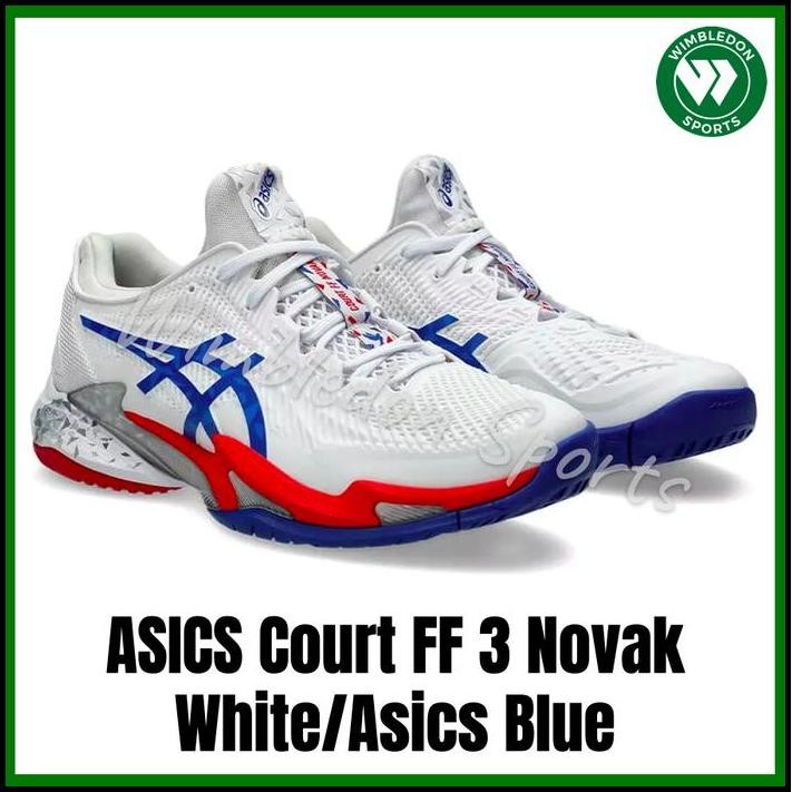 Sepatu ASICS COURT FF 3 White/Asics Blue / Asics Court FF3 Tennis shoes Men best seller