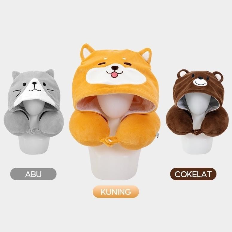 KKB - Alba Sol Hooded Neck Pillow Bantal Leher