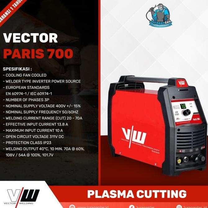 Mesin Plasma Cutting 70A merk VW Red Paris 700
