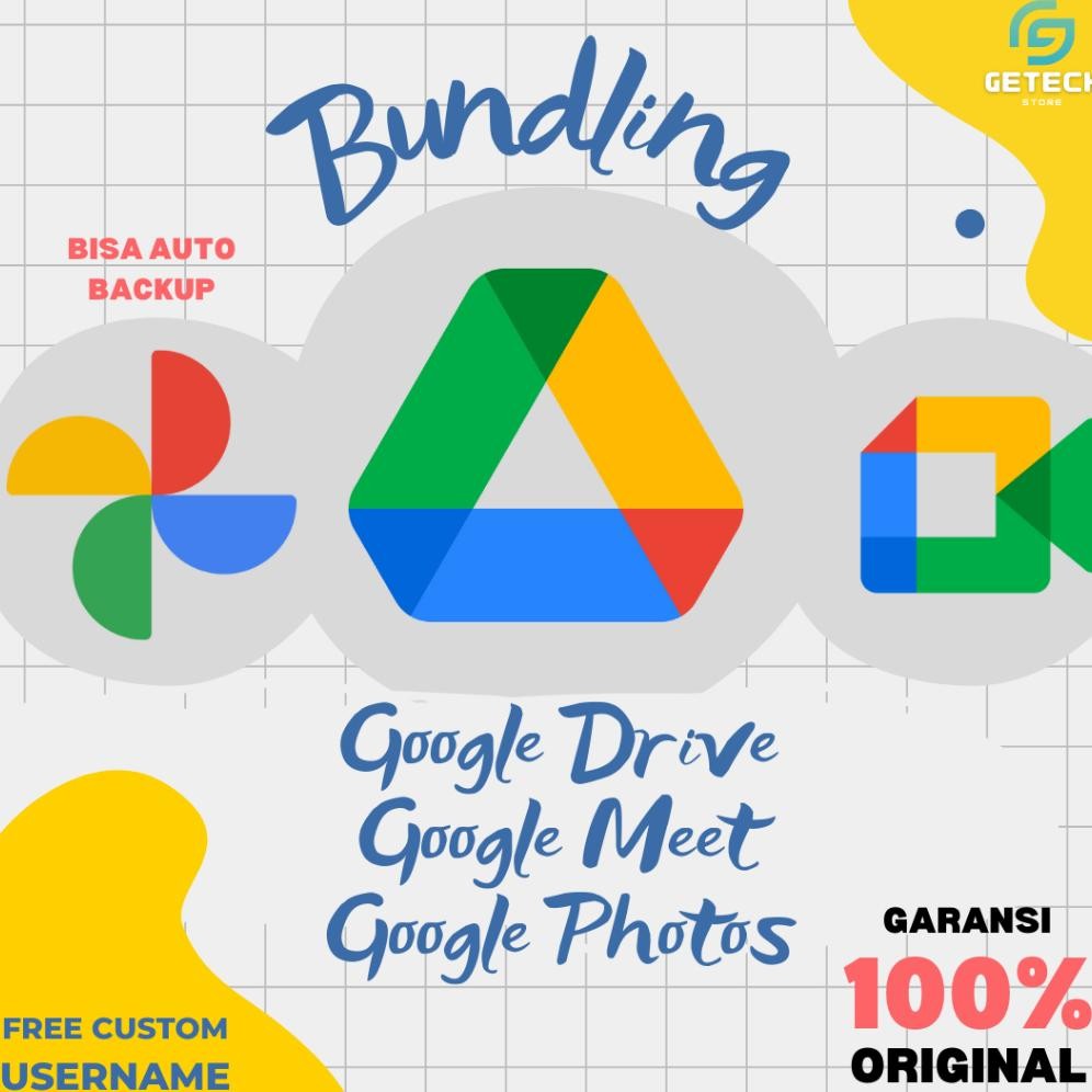 [Paket Lengkap]  Google Drive Bonus Google Photos + Google Meet Unlimited Lifetime Bergaransi