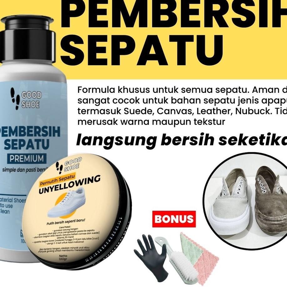 Unyellowing Pembersih Pemutih Sepatu Kanvas Putih Sneakers Sol Midsole Kuning Menguning Canvas Sneak