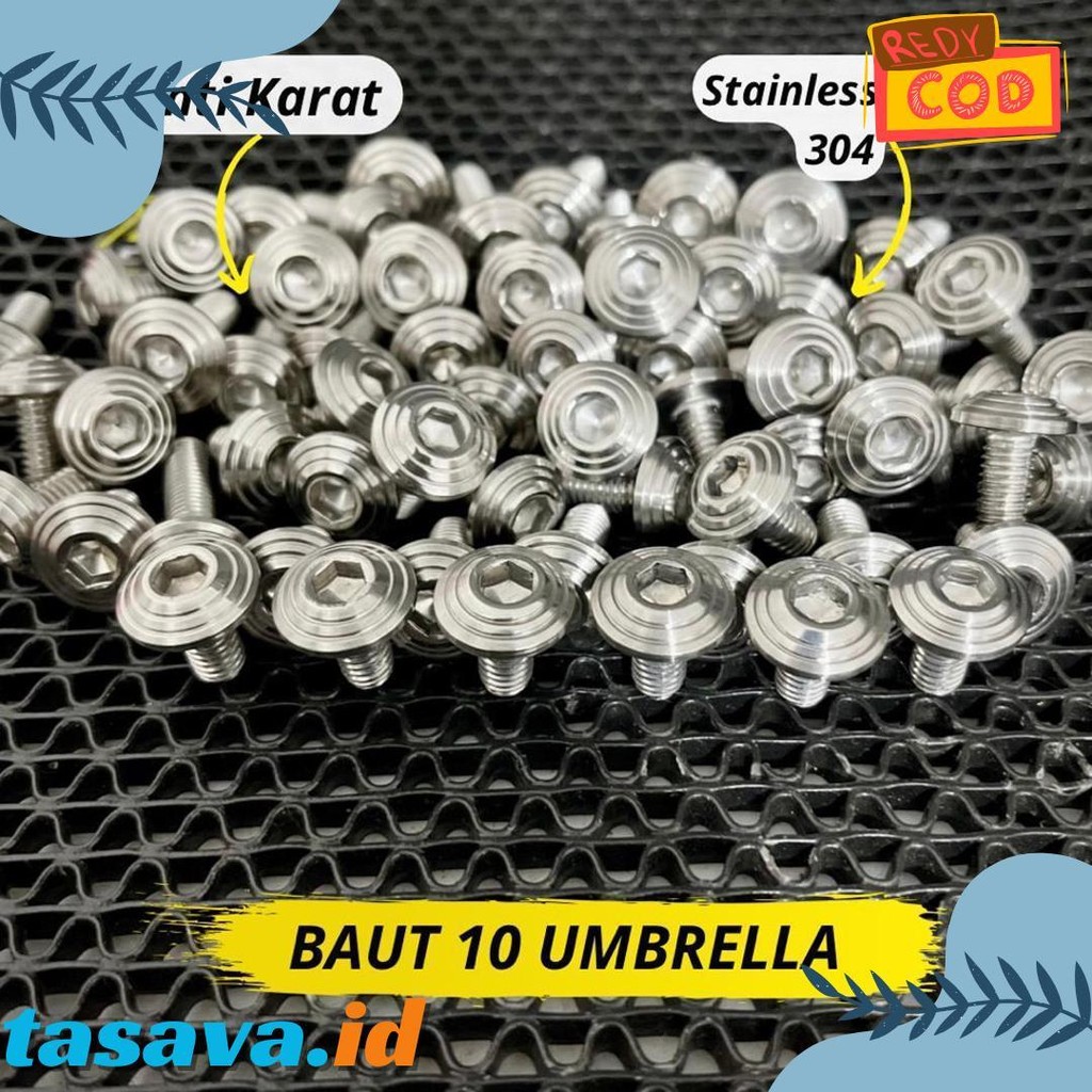 50% Off Baut 10 Stainless Baut M6 Lebar Custom Model Spiral Payung