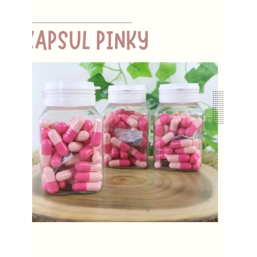 Obat diet Best Baru (privasi aman) Pelangsing Pinky Strong Isi 30 Kapsul Miks Kapsul putih dan pink 
