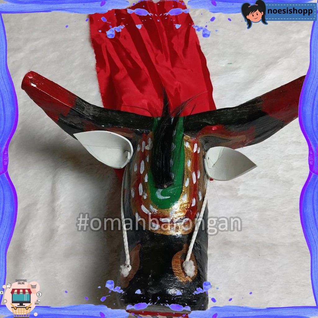 Bantengan Kayu Anak Motif Free Kemul Ukuran Tanggung Original