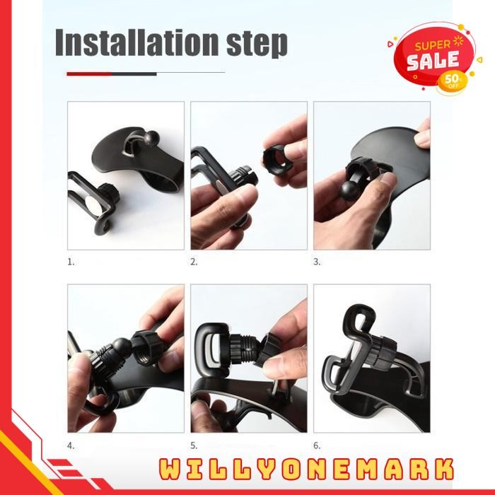 MAGNETIC CAR MOUNT PHONE HOLDER JEPIT DASHBOARD SPEDOMETER MOBIL 360 TERBAIK