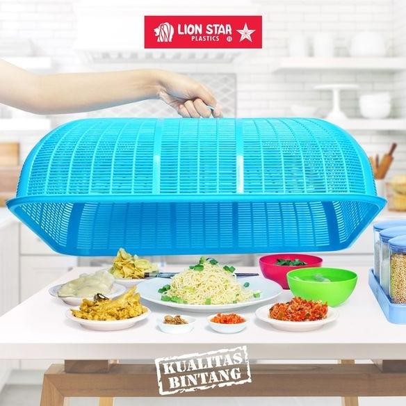 TUDUNG SAJI NASI PERSEGI PLASTIK DISH COVER SQUARE LION STAR DC-4
