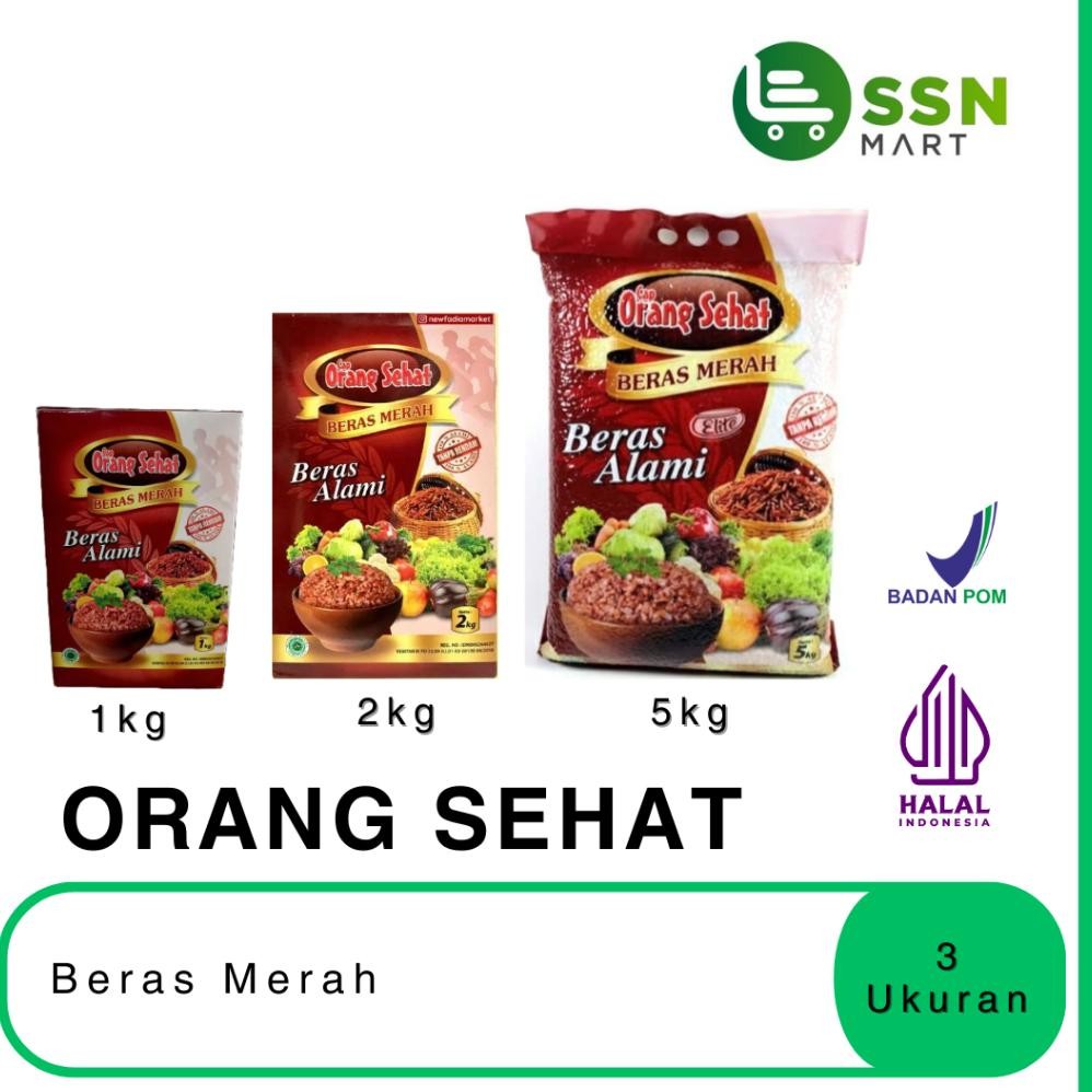 

Ssnmart Orang Sehat Beras Merah Sehat , Berserat Tinggi 1Kg/2Kg/5Kg