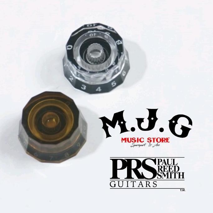 knob potensio potentiometer gitar elektrik PRS USA US clear amber lampshade