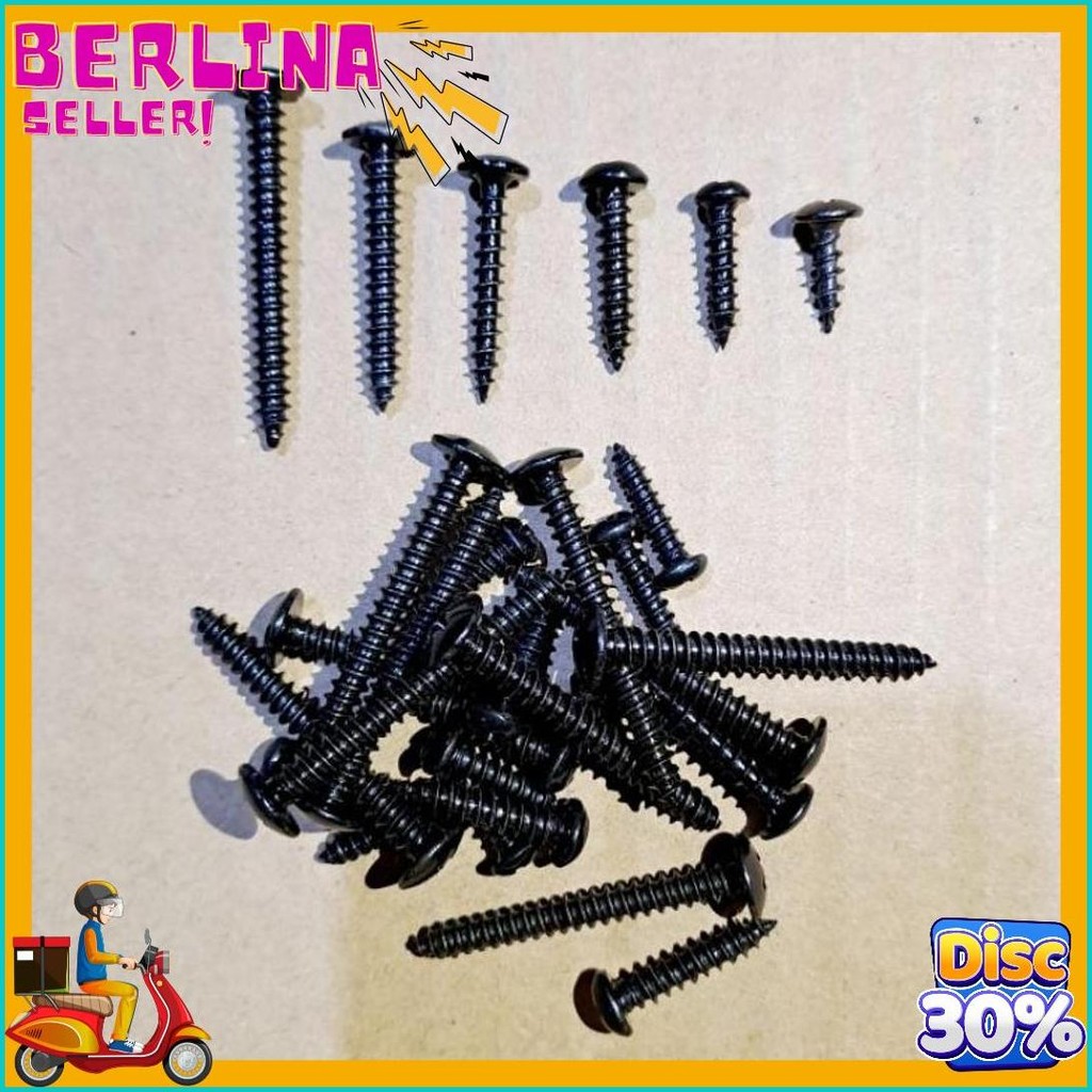 Diskon Kemerdekaan 10Pcs Baut Sekrup 4Mm Sekrup Speaker / Grill Box Speaker Hitam