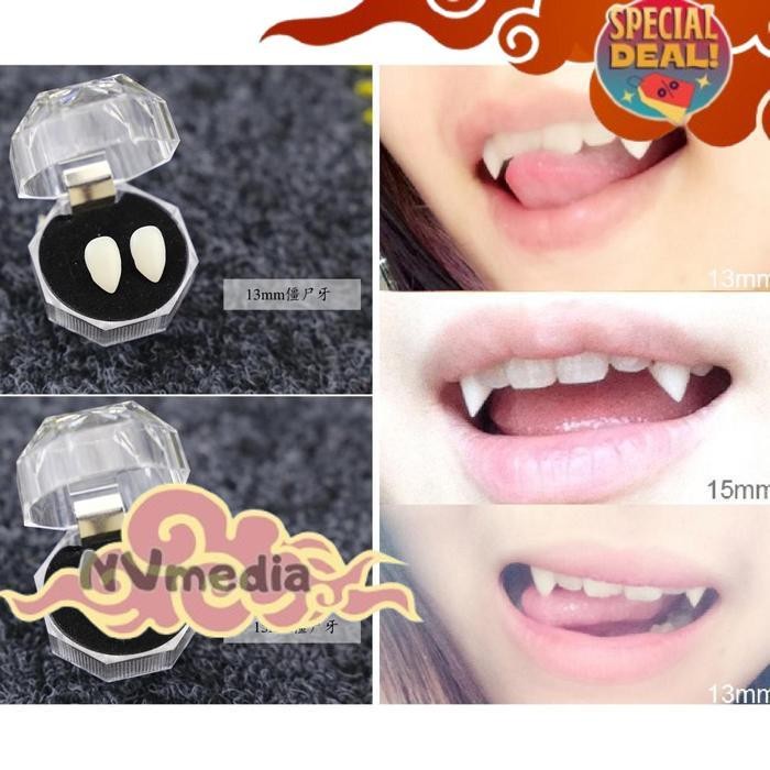 Cod Gigi Taring Palsu / Fake Teeth / Fang / Lem Gigi Palsu (Tidak Termasuk Kotak Dan Lem)