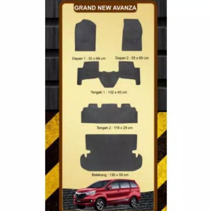 TERBARU - karpet karet alas lantai mobil grand new avanza 2015 - 2018 full set