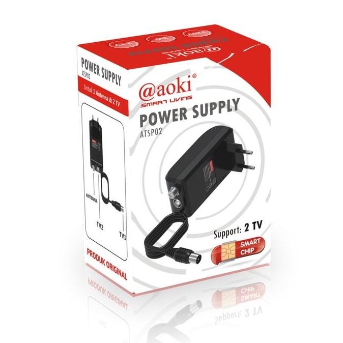 Booster Antena Penjernih Tv Splitter Untuk 2 Tv Power Supply