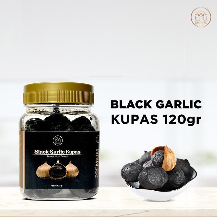 

ES (120gr) Black Garlic Kupas - TruOrganic Bawang Hitam Tunggal | Bawang Putih Tunggal Hitam Asam Spices