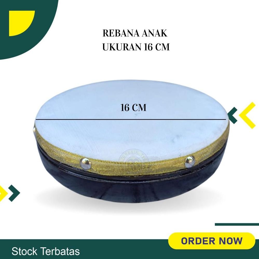 Rebana Mainan Rebana Kotek Kecil Rebana Kayu Mangga Ukuran 16 Cm Dan 18 Cm Rebana Anak