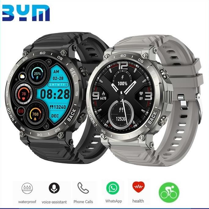 PROMO DISKON - BYM S6 Smartwatch Pria Waterprooff Layar Besar HD .2 Inc Health Outdoor Fitness 90 Sp