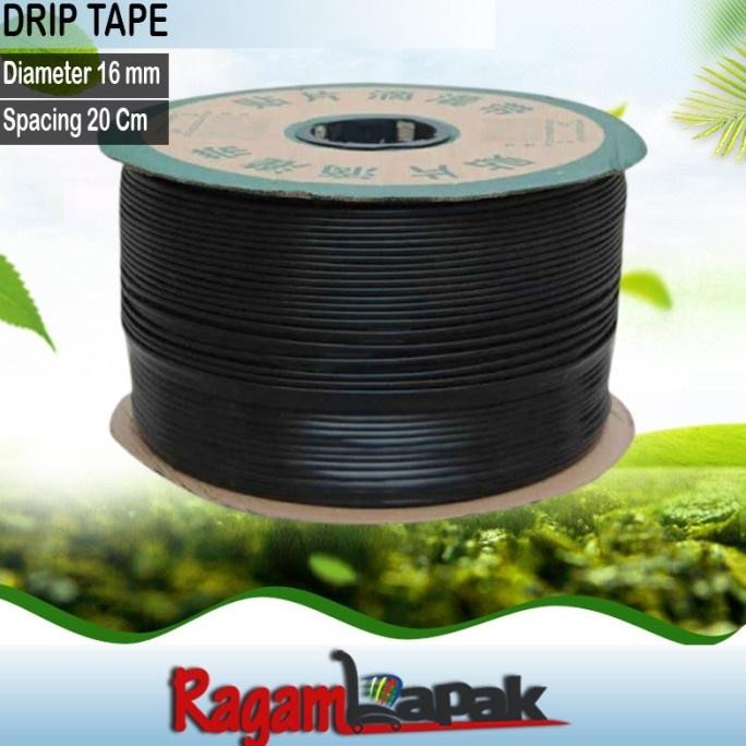 1 Roll (1000 mtr) Selang Drip Tape 16 mm - 200 Mikron Spacing 20 cm | Drip Irrigation 16mm Jarak 20c