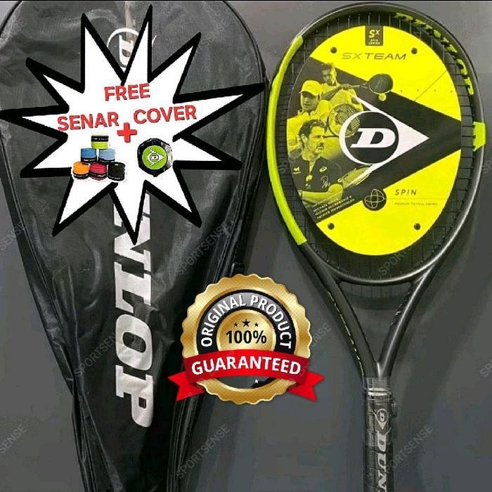 SPID Raket Tenis Tennis Dunlop SX Team 260g G2 Spin Original Bonus Senar dan Cover dan Grip dan Pere