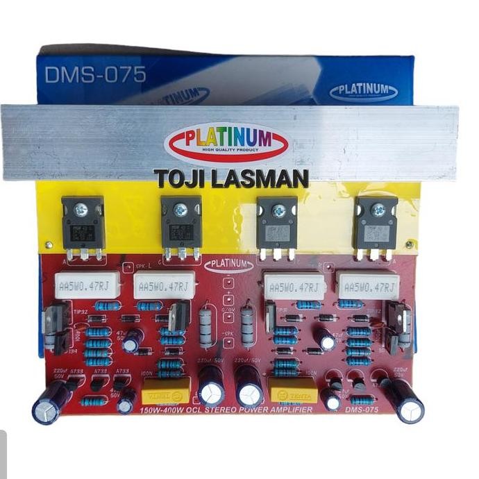 NEW DMS 075 + TRANSISTOR FINAL PCB KIT power ocl 150w 150watt stereo sanken hanaya monstar dms 075+ 