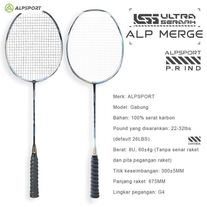 SPID ALP SPORTS ALP Silver Wing BBQ3.0 T800 8U Raket Bulutangkis Ofensif Ringan Profesional Quick Re