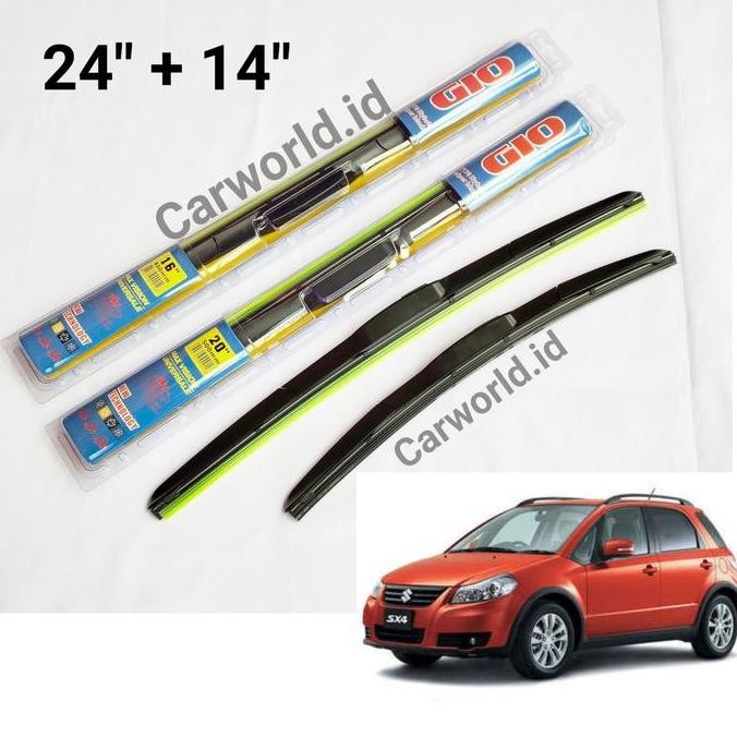 Wiper Sx4 SCross Xover Hybrid Silikon High Performance Sepasang