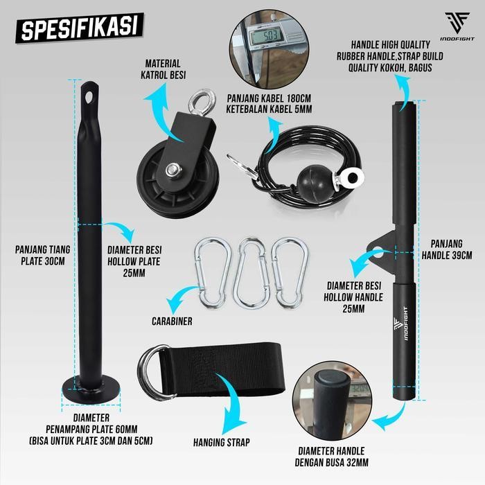 SPID Pulley Lat Pull Down Set Indofight Lat Pull Down Alat Pull Down Katrol Alat Pull Down Di Rumah 