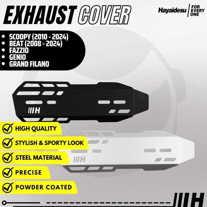 TERLARIS - Hayaidesu Exhaust Cover Scoopy Tameng Pelindung Knalpot Scoopy FI
