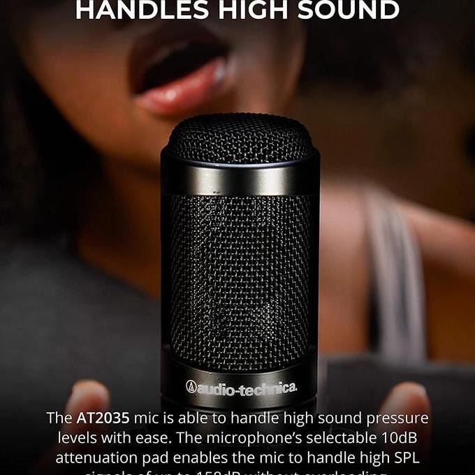 Audio Technica At2035 / At 2035 Cardioid Condenser Microphone Original