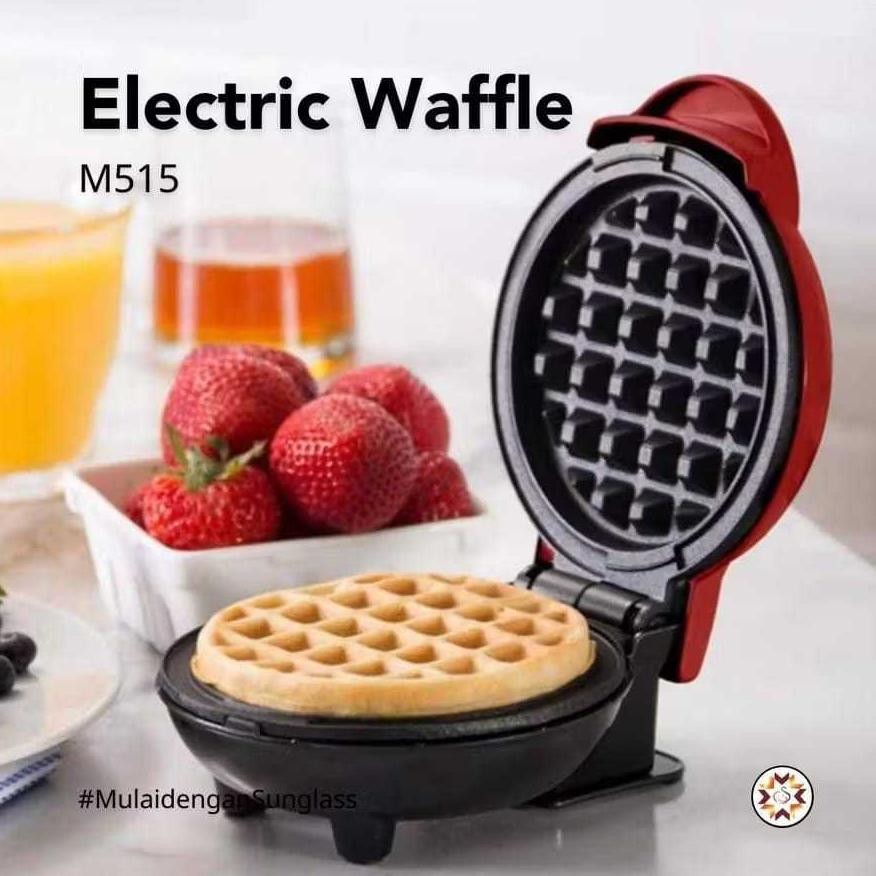 Cetakan Waffle Elektrik Mini Maker Waffle Electric Mesin Pembuat Waffle Cetakan Wafel Mini 350 W