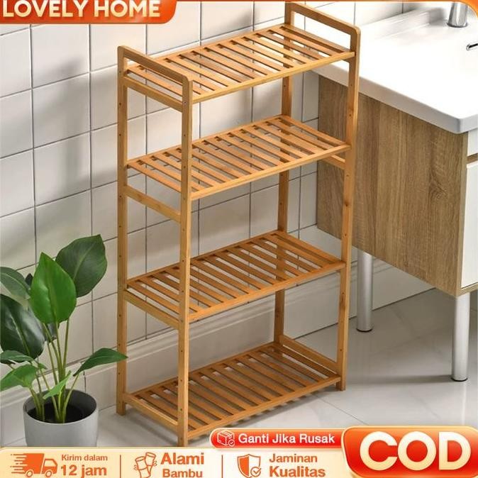 NEW - LOVE rak buku Rak serbaa rak kayu jati belanda susun rak kamar mandi rak sudut Rak ruang tamu 