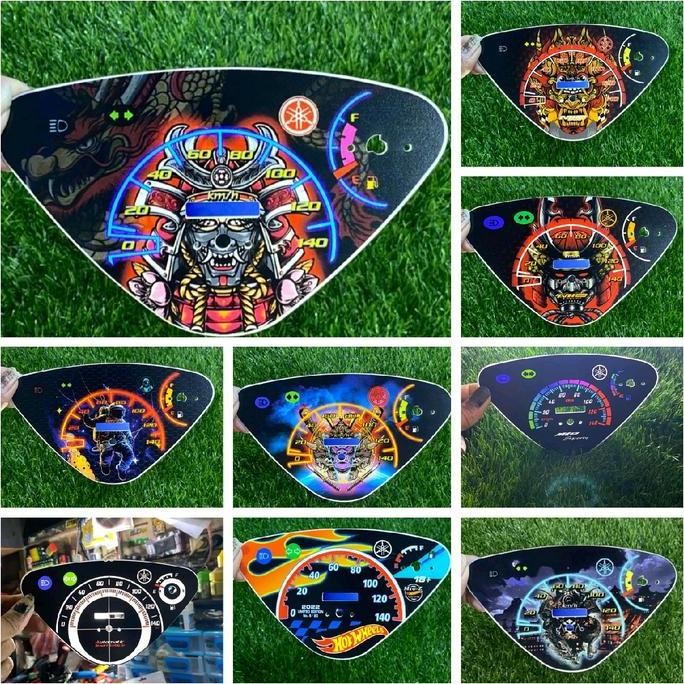 Papan spidometer mio custom panel papan speedometer mio custom Lampu