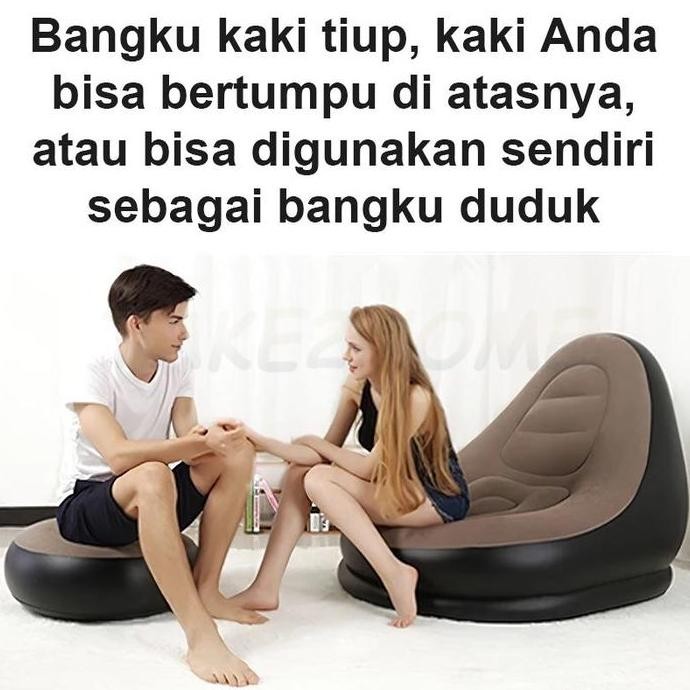 PROMO DISKON - Sofa Santai Angin Intime/Pompa Angin Sofa Santai Luar Ruangan Kursi Santai Malas Tiup