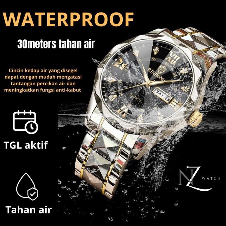 Wlisth Jam Tangan Pria W11 Full Stainless Steel Tahan Air dan Anti Karat Jam tangan Keren