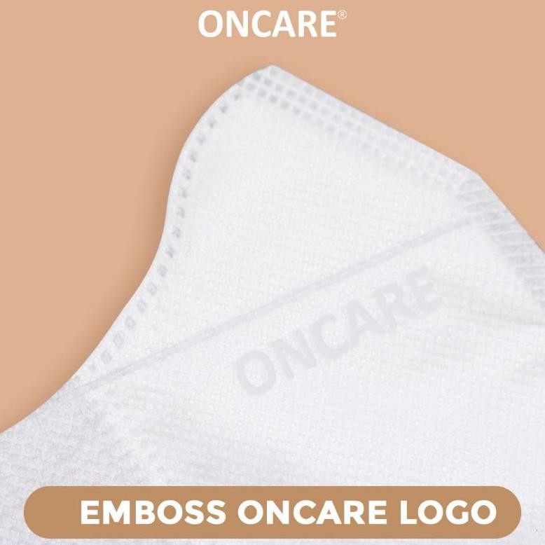 New - Masker Duckbill Oncare / Alkindo 4Ply Embos Hitam Putih isi 50pc 