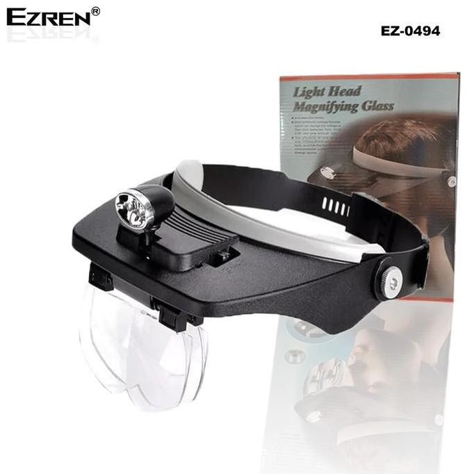 

TERMURAH - Ezren EZ-0494 Light Head Magnifying Glass Kaca Pembesar Model Topi Led