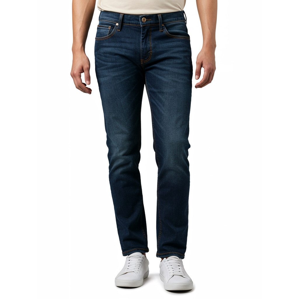 TOPTEN Celana Jeans Pria  Denim Stretch – Dark Blue Original
