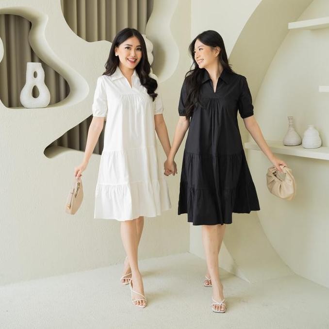 Camila Dress Casual Katun Santai Fashion Wanita panjang simple Terusan