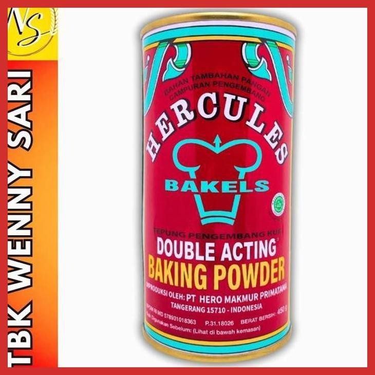 

SALE BAKING POWDER DOUBLE ACTING HERCULES 450 GRAM [BUMBU OLAHAN MAKANAN]
