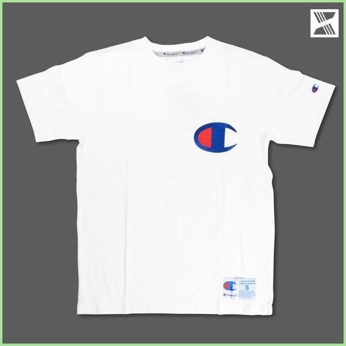 NEW STOCK CHAMPION STITCHING BIG LOGO TEE - WHITE 100% AUTHENTIC READY